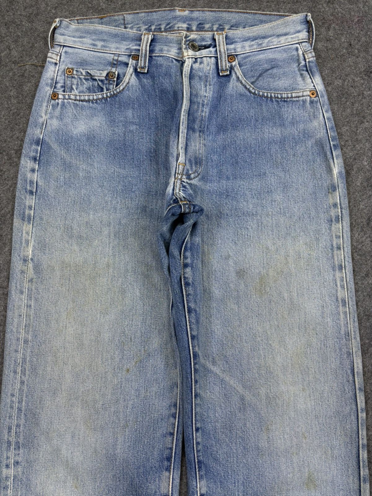 Levi's Vintage Clothing Vintage 90s LEVIS 501 Capital E Denim F802 Size US 27 - 3 Thumbnail