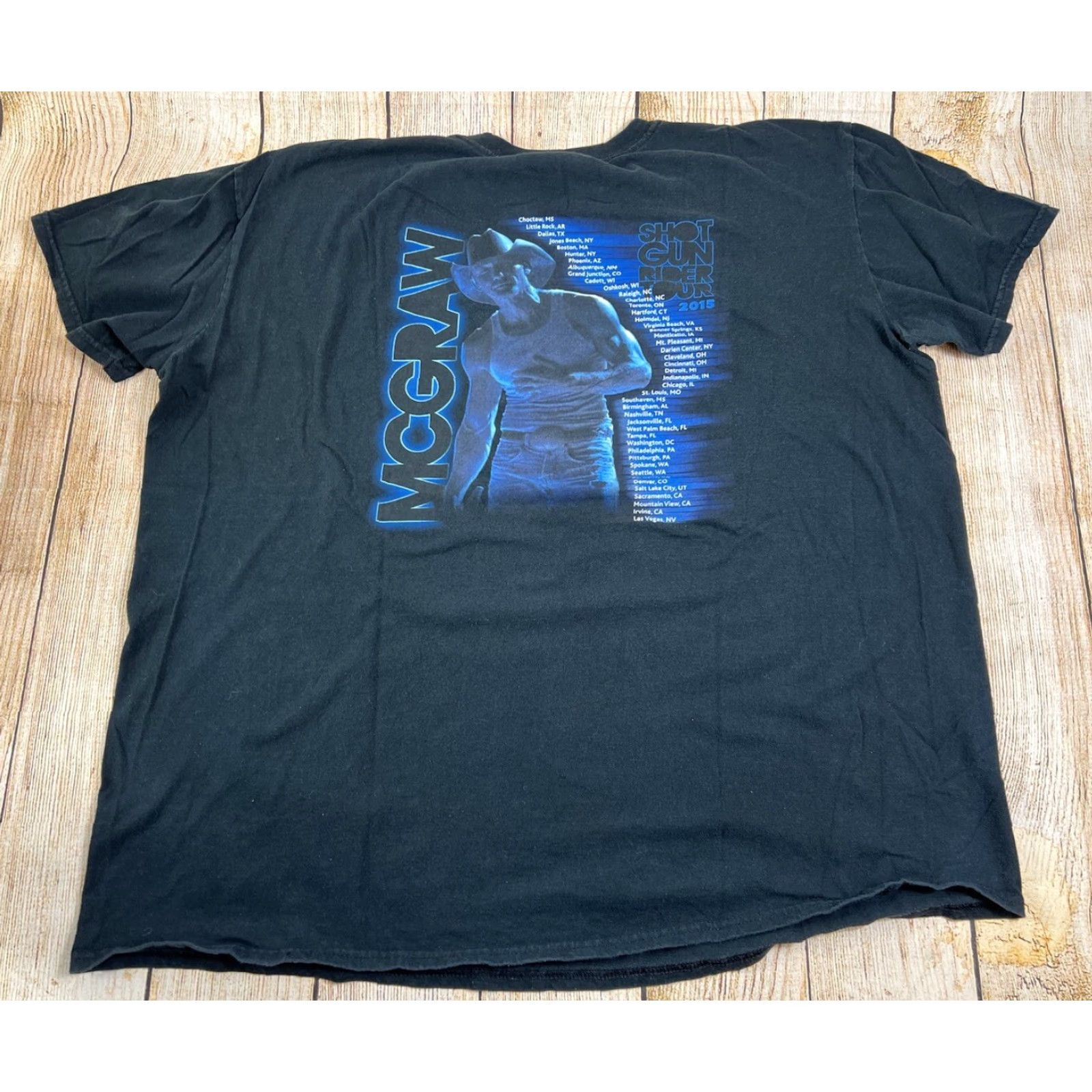 Vintage Tim McGraw Shotgun Rider Tour T Shirt Black 2XL Unisex Adults Short Sleeve Crew Neck Graphic Print Music Shirt Mens Womens 2000s Size US XXL / EU 58 / 5 - 2 Thumbnail