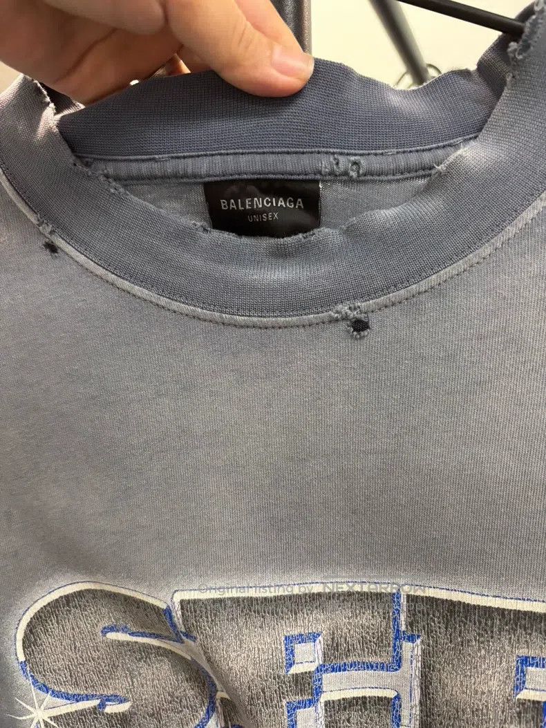 Balenciaga Balenciaga Diamond slogan distressed washed short-sleeve Size US M / EU 48-50 / 2 - 3 Thumbnail