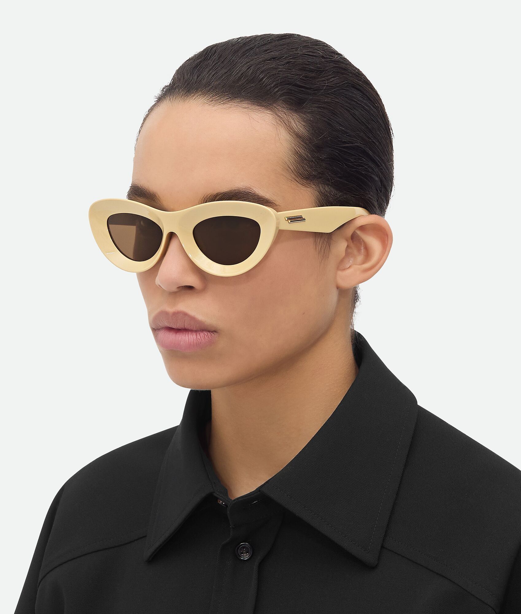 Bottega Veneta Yellow BV1325S Injection Cat Eye Sunglasses Size ONE SIZE - 4 Thumbnail