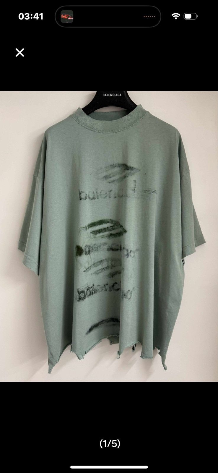 Balenciaga Balenciaga croped logo tee( Size US M / EU 48-50 / 2 - 1 Thumbnail