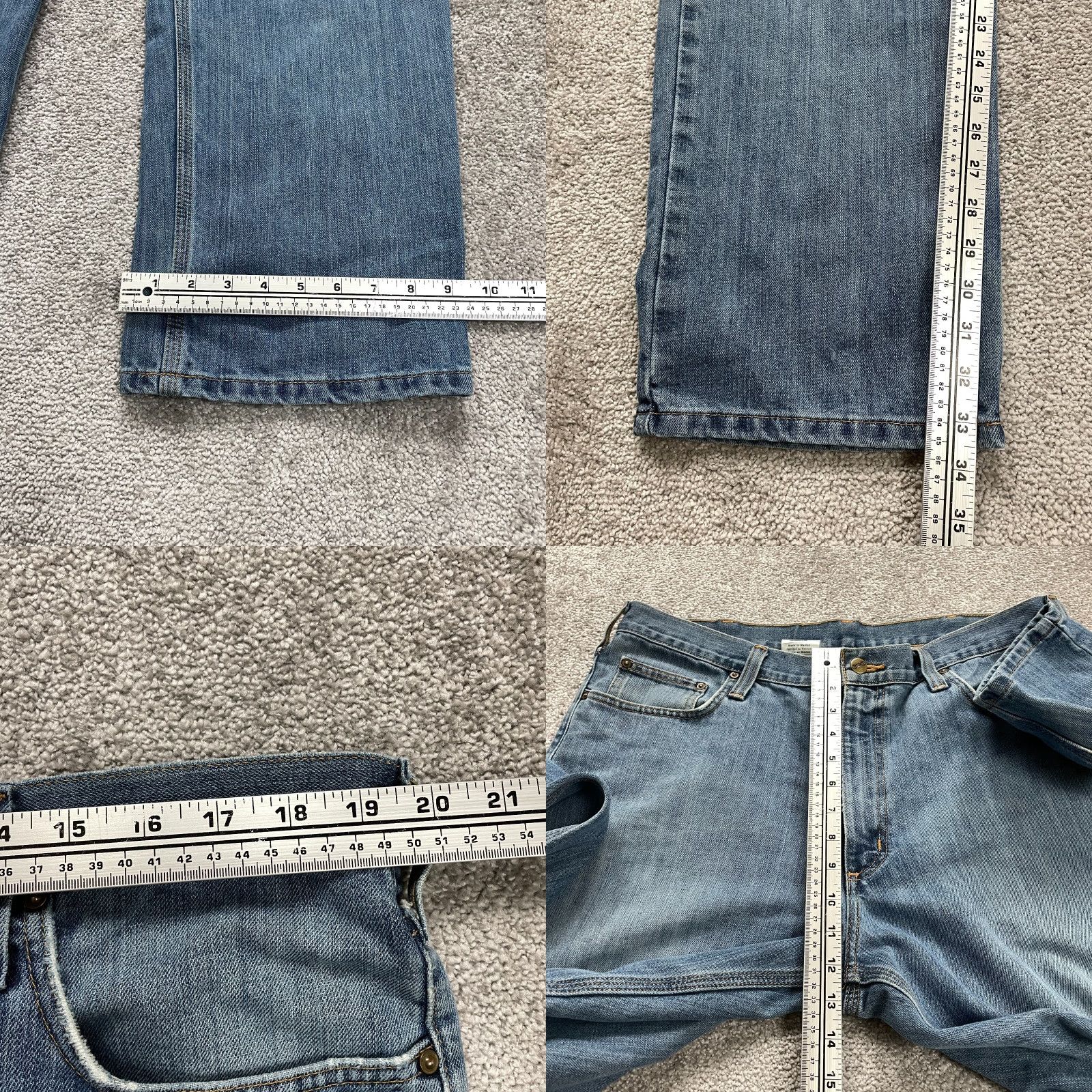 Carhartt Carhartt Jeans Mens 40x30.5 Blue Medium Wash Straight Leg Cotton Casual Size US 40 / EU 56 - 9 Thumbnail