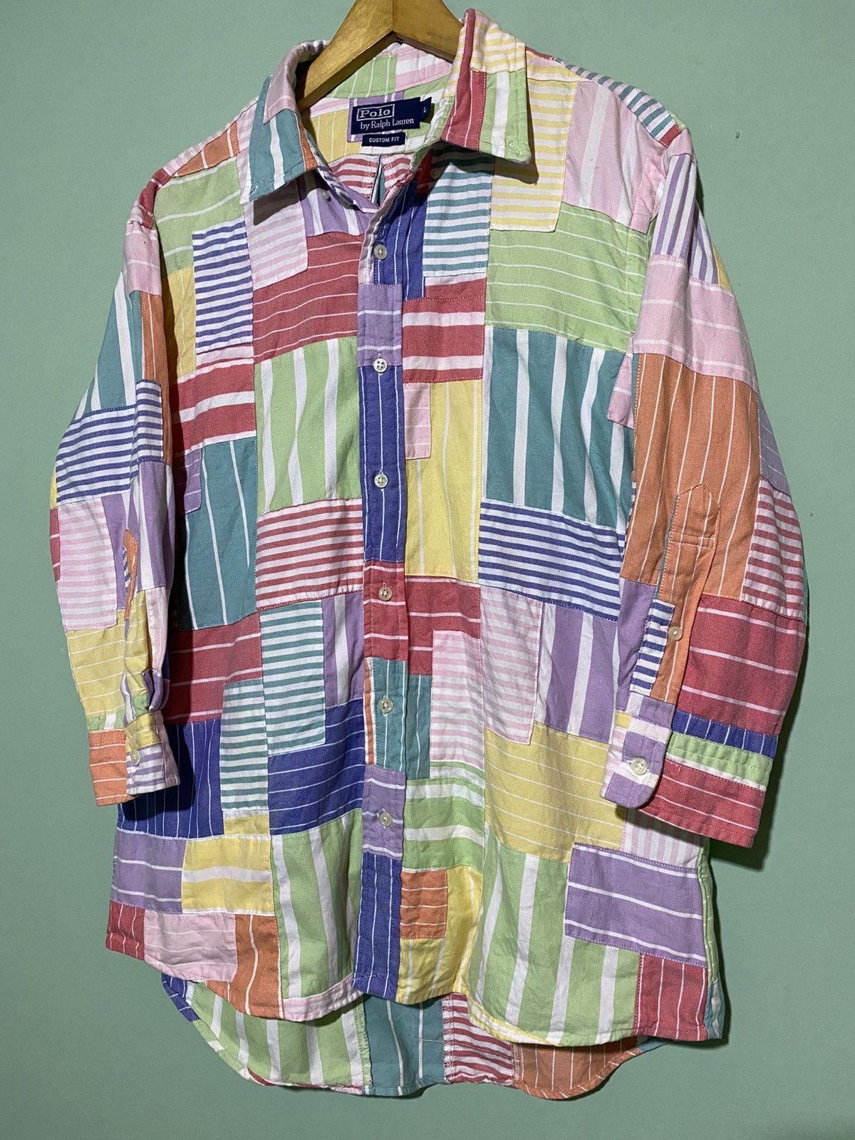 Polo Ralph Lauren POLO RALPH LAUREN PATCHWORK SHIRT 3/4 SLEEVE Size US L / EU 52-54 / 3 - 2 Thumbnail