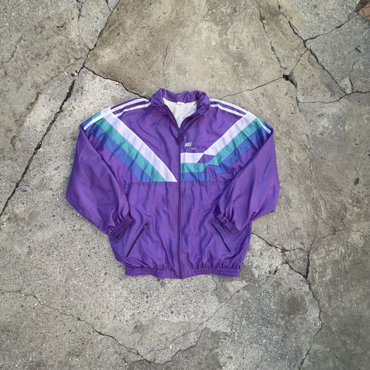 Nike × Vintage Nike USA vintage sport track jacket 80s Size US M / EU 48-50 / 2 - 1 Thumbnail