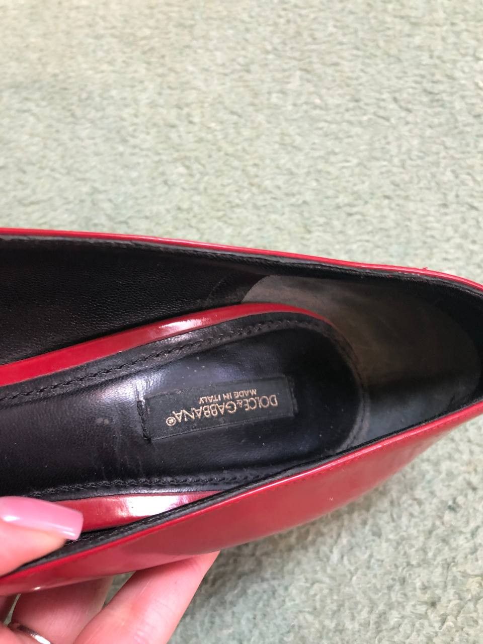 Dolce & Gabbana Dolce & Gabbana Red Patent Leather Pointed-Toe Heels Size US 10 / IT 40 - 2 Thumbnail