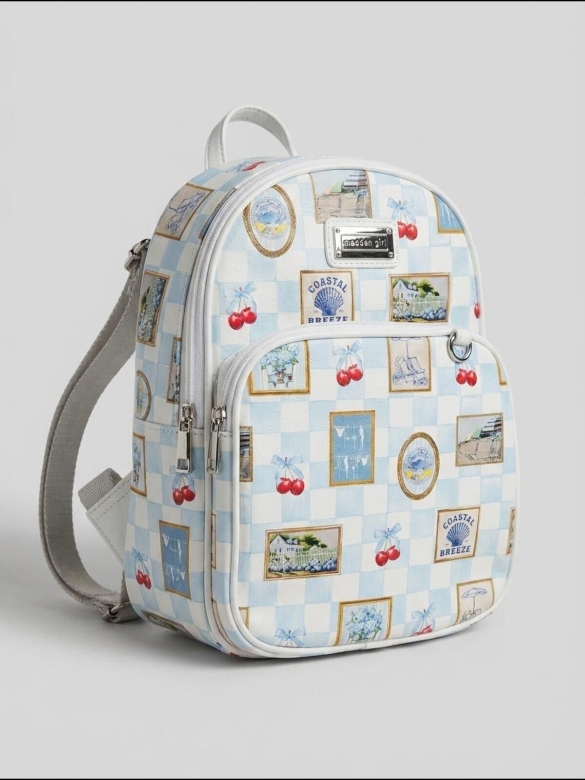 Other Madden Girl Blue and White Coastal Print Mini Backpack Size ONE SIZE - 1 Thumbnail