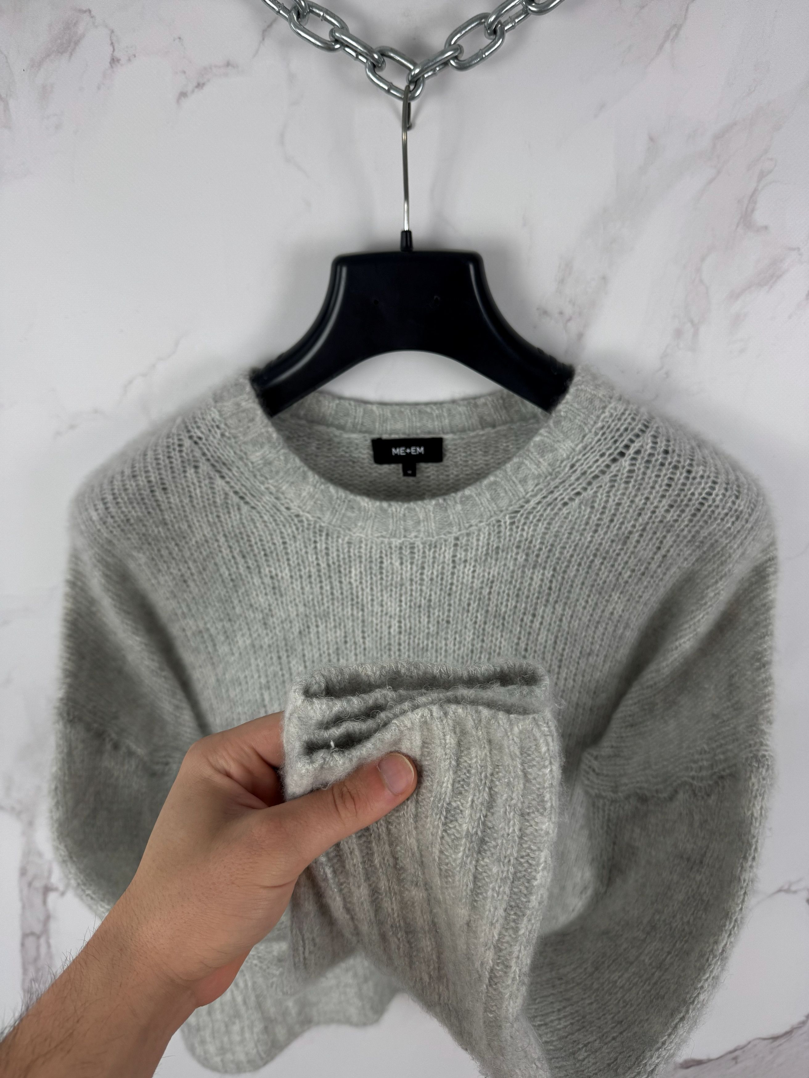 ME+EM ME+EM Cashmere Silk Blend Sweater Gray Casual Style Size M Size M / US 6-8 / IT 42-44 - 9 Thumbnail