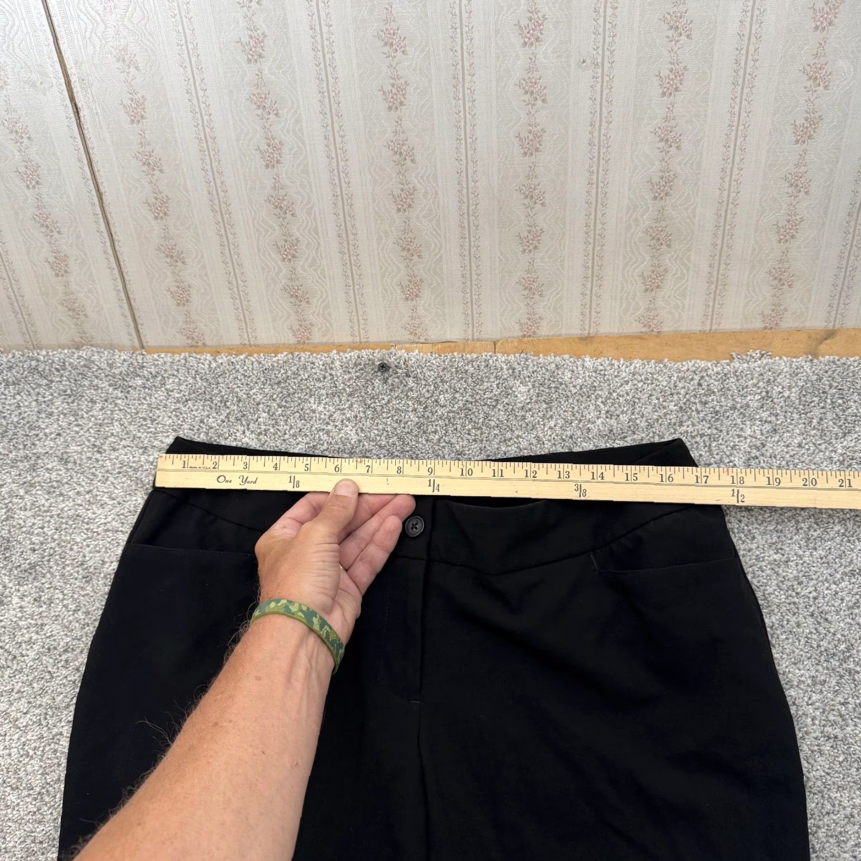 Vintage Lane Bryant Pants Womens 14 Black Stretch Straight Leg Career Office Trouser Dress Pants Workwear Pants Womens Size 36" / US 14 / IT 50 - 2 Thumbnail
