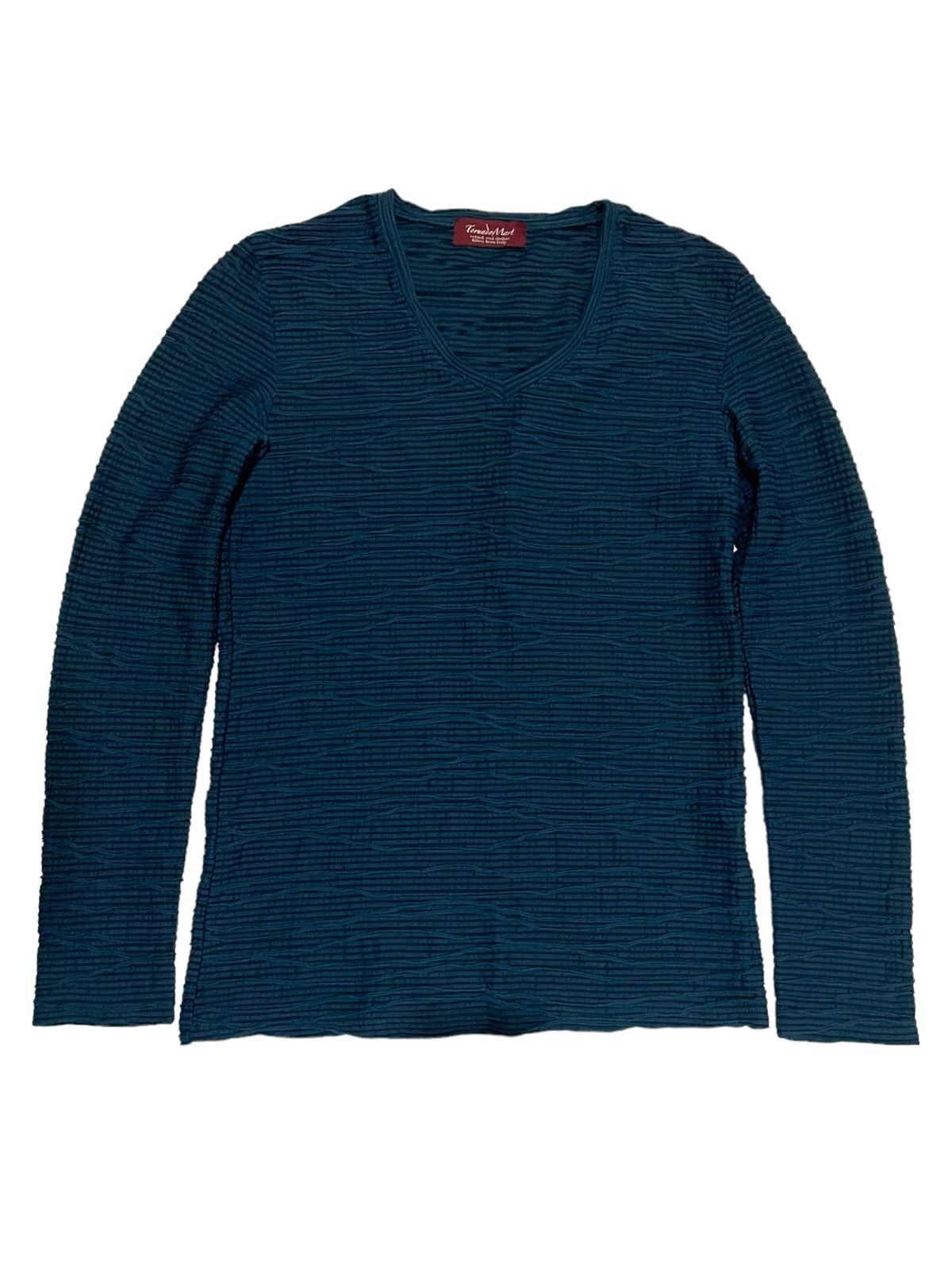 Japanese Brand Tornado Mart Pleated Wave Art Longsleeve Shirts Size US M / EU 48-50 / 2 - 16 Thumbnail