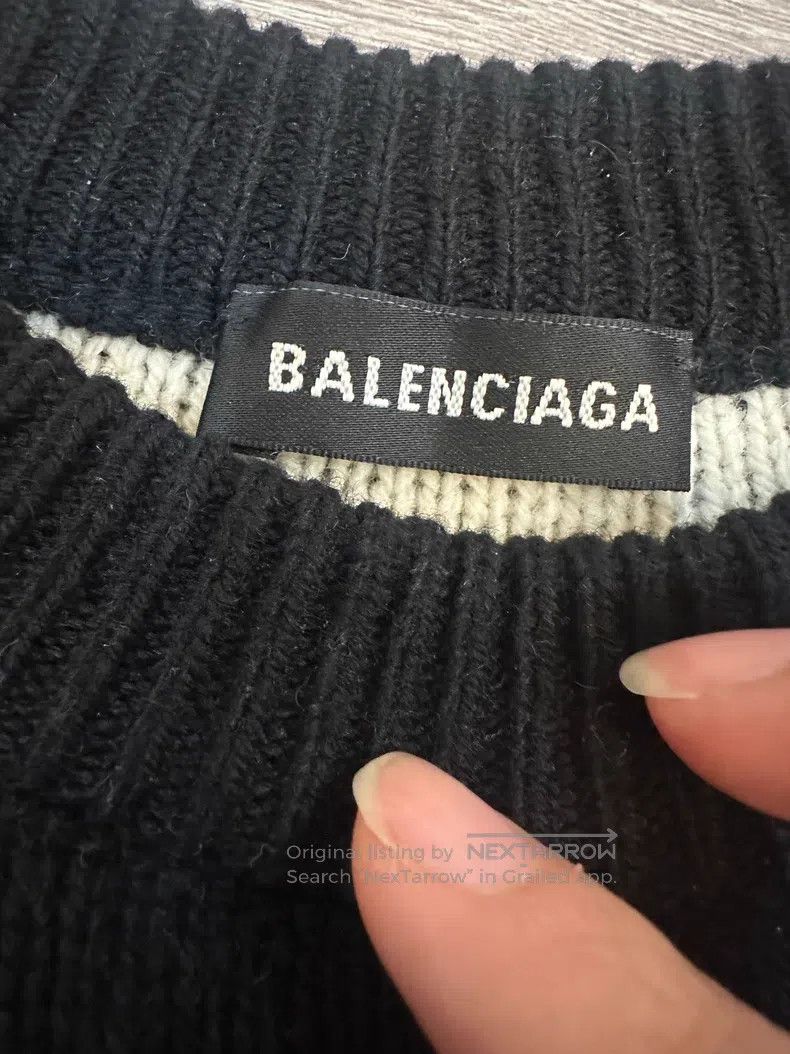 Other Balenciaga Black and White Bulletproof Sweater Size US S / EU 44-46 / 1 - 2 Thumbnail