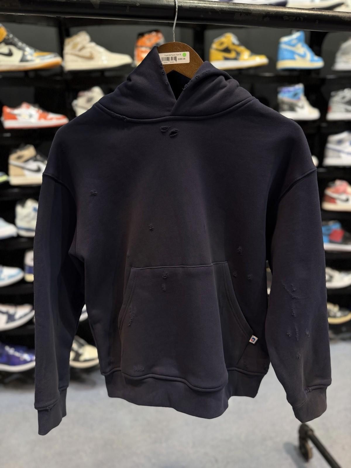 HMDD HMDD Blue Chim Distressed Hoodie Size (L) Brand New Size US L / EU 52-54 / 3 - 2 Thumbnail
