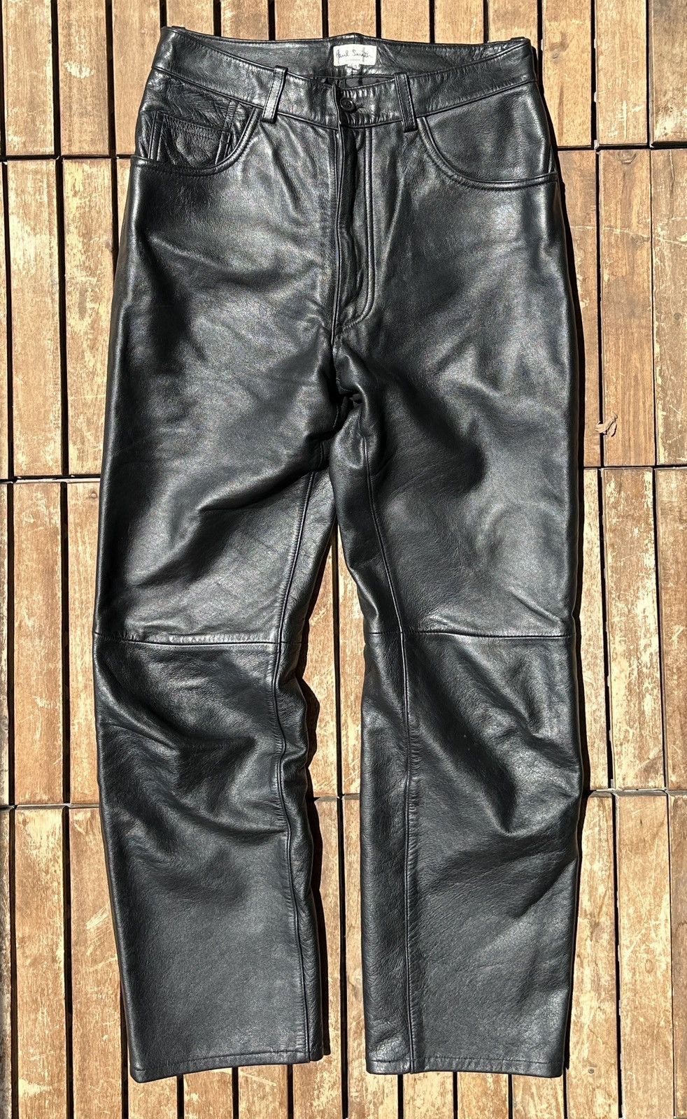 Paul Smith Paul Smith London Leather Pants (Black) – Size 29 Size US 29 - 1 Thumbnail
