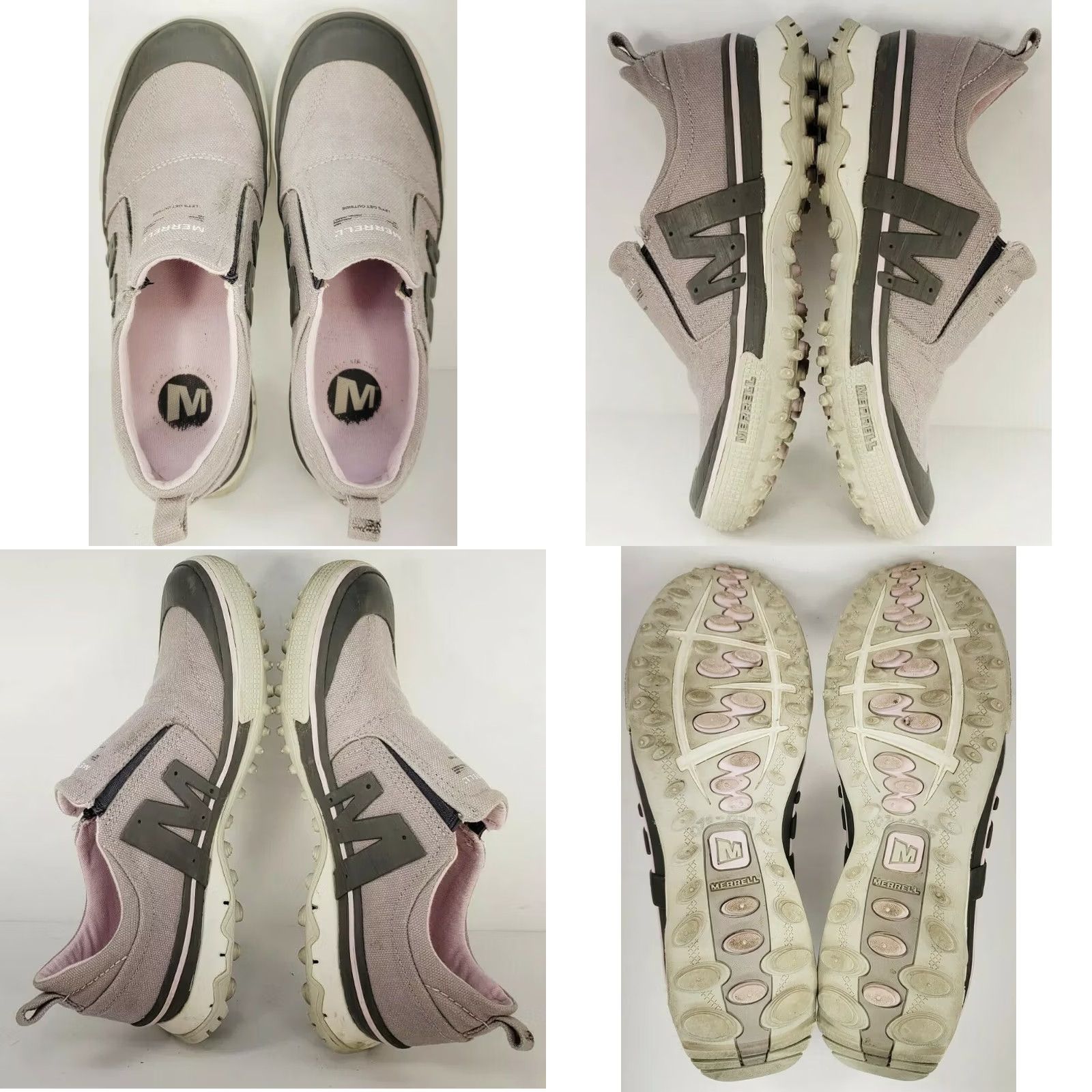 Merrell Merrell Opal Moc Gray Slip-on Sneaker Womens Size 7M Canvas Walking and Trail J75582 Size US 7 / IT 37 - 8 Thumbnail