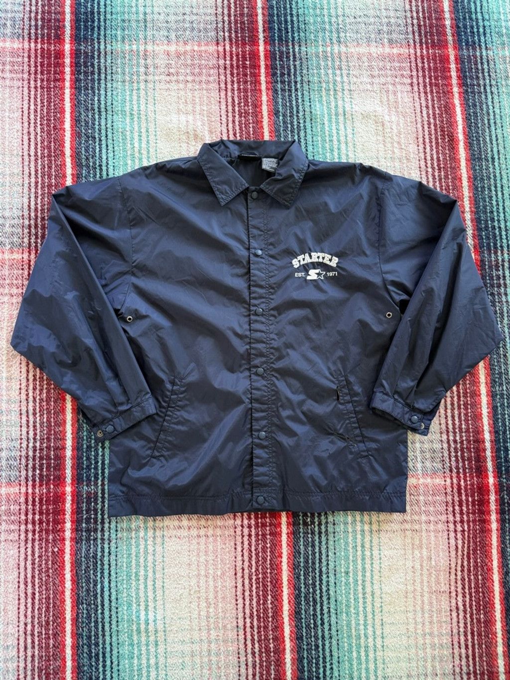 Starter 90s Starter Navy Lightweight Coach’s Jacket XL Size US XL / EU 56 / 4 - 1 Thumbnail