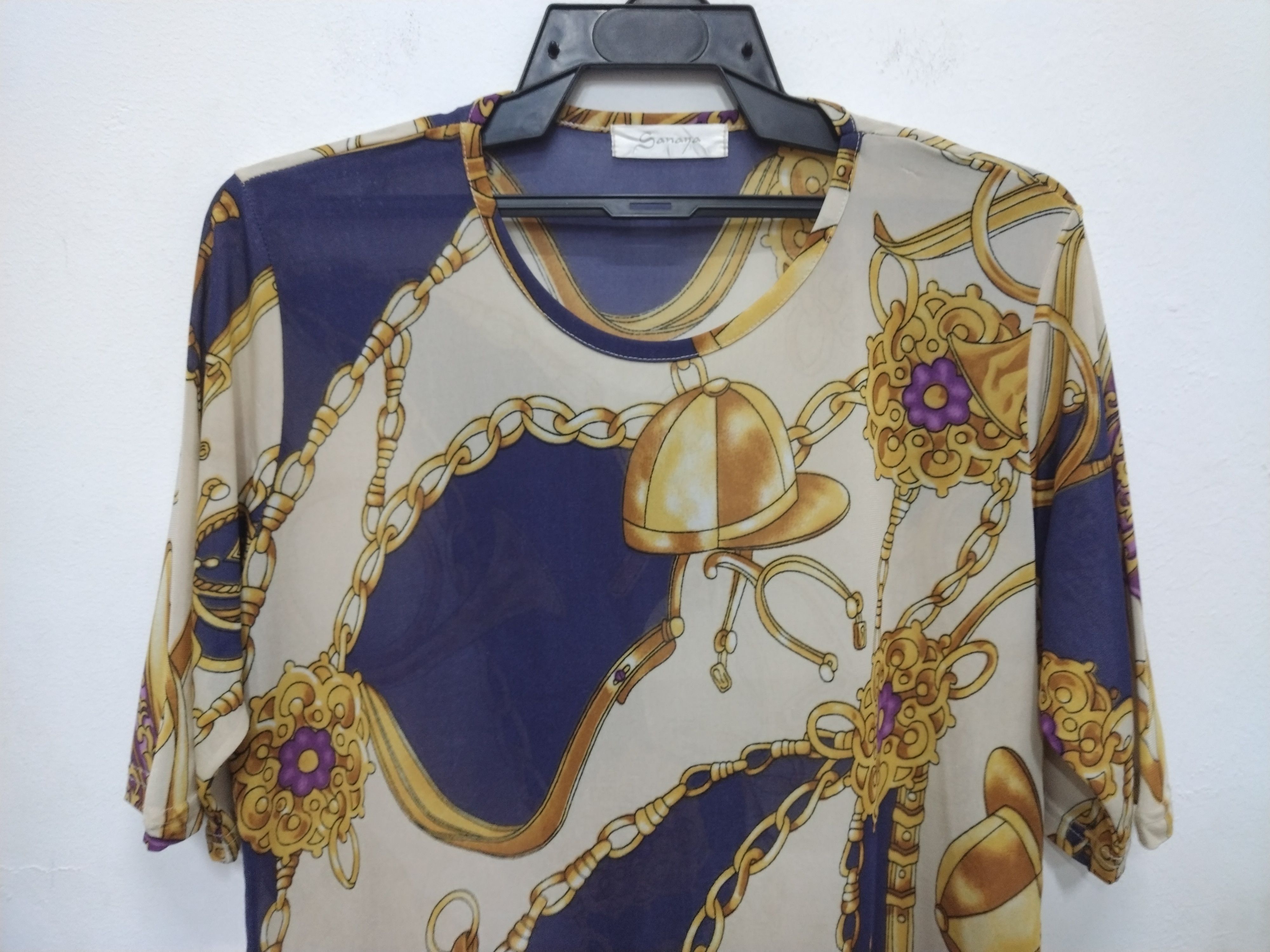 Seditionaries 💥 Sanaya Short Sleeve Luxury design full Print T-Shirt Size M / US 6-8 / IT 42-44 - 4 Thumbnail