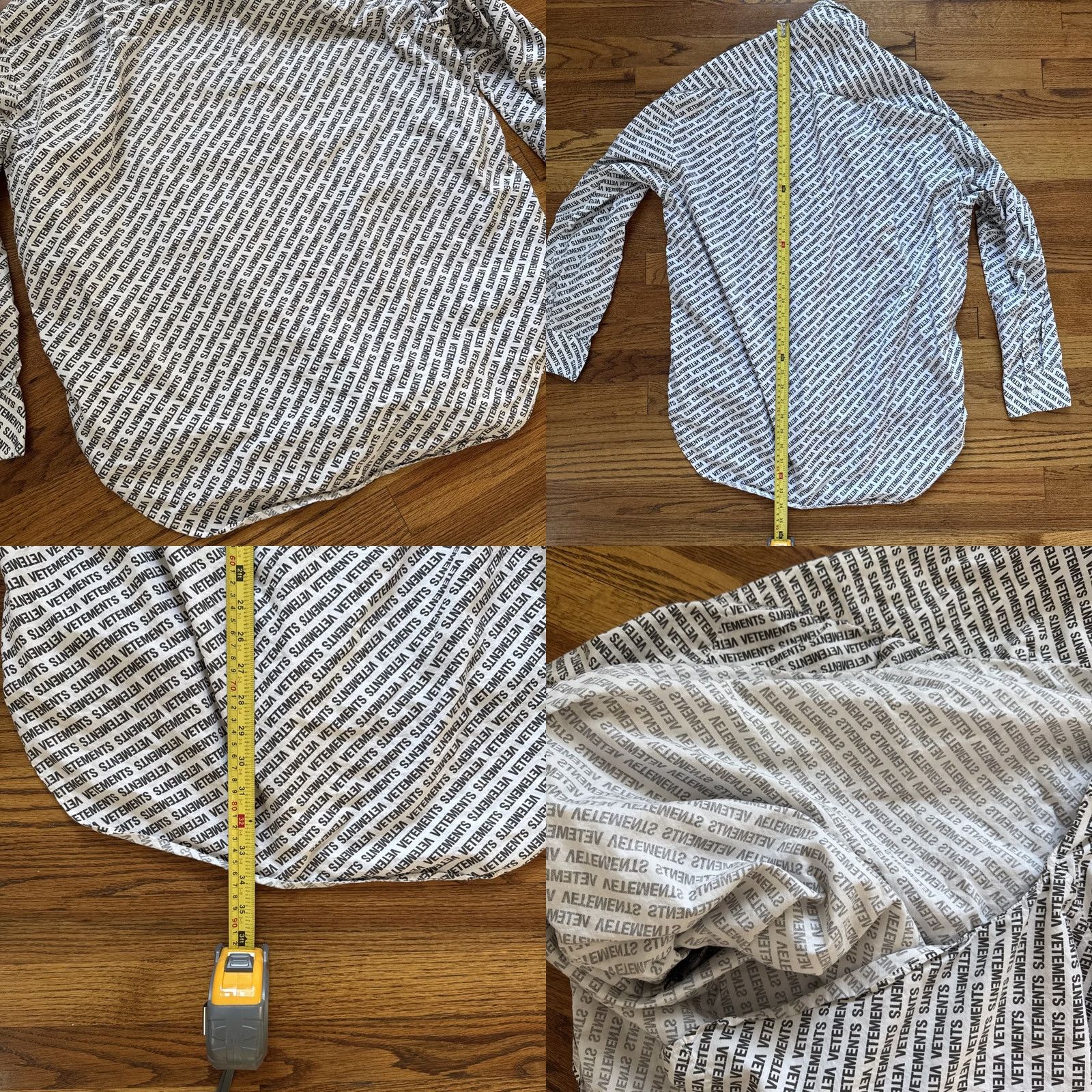 Vetements VETEMENTS Oversized Button-down Long Sleeve Printed Shirt DEFECT!! Size S C11 Shirt Men White Size US S / EU 44-46 / 1 - 9 Thumbnail