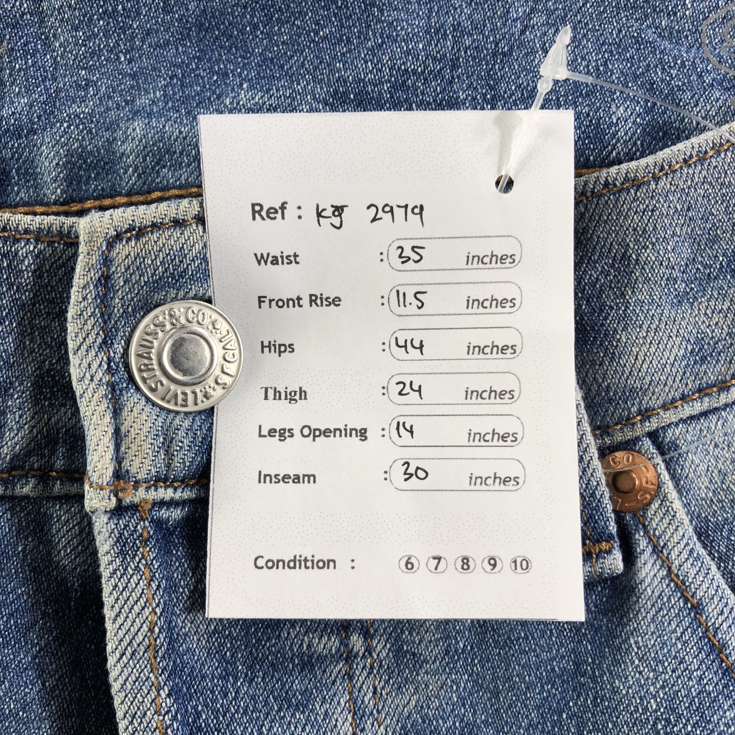 Levi's Levis Engineered 502 Jeans Medium Wash Denim KJ2979 Size US 34 / EU 50 - 13 Thumbnail