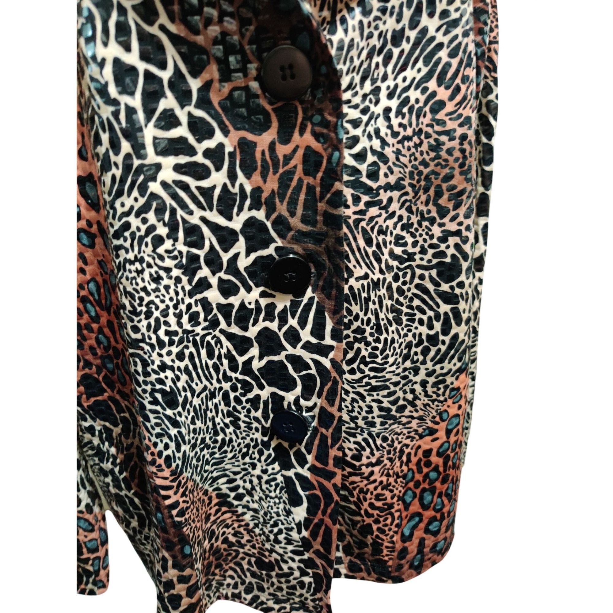 Vintage Vintage Simonton Says XL Y2K Glossy Textured Animal Print St Size XL / US 12-14 / IT 48-50 - 5 Thumbnail