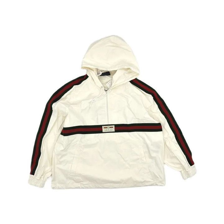 Gucci Gucci Gucci Logo Half-Zip Hooded Windbreaker -2506 Size US L / EU 52-54 / 3 - 1 Thumbnail