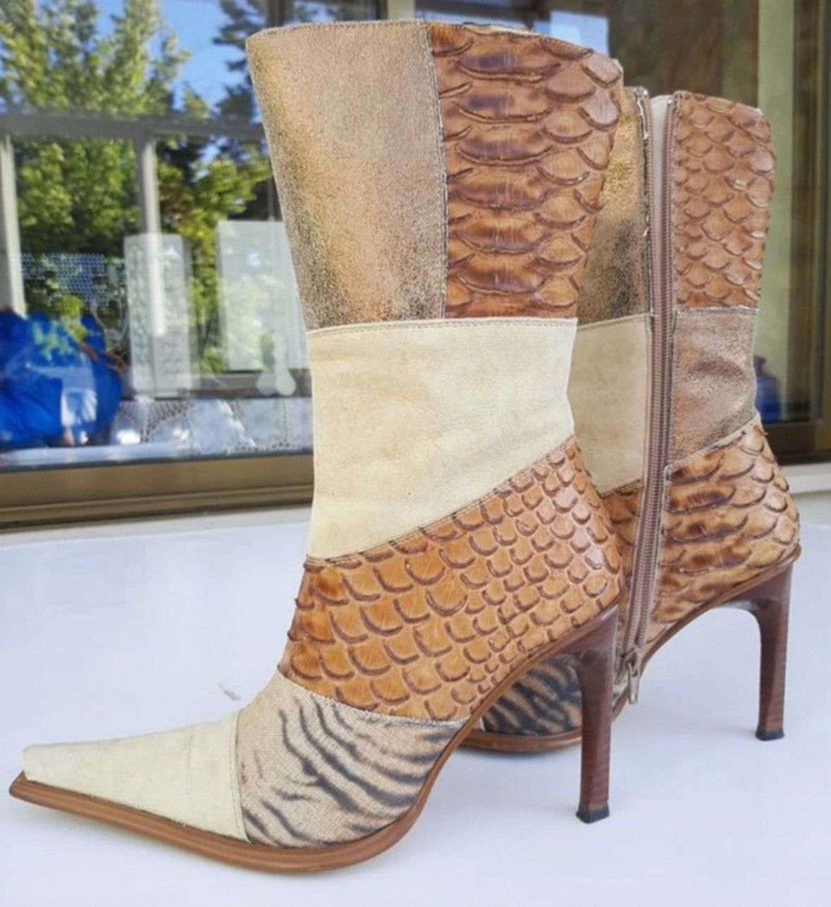 Western Fluxá crocodile leather boots 37