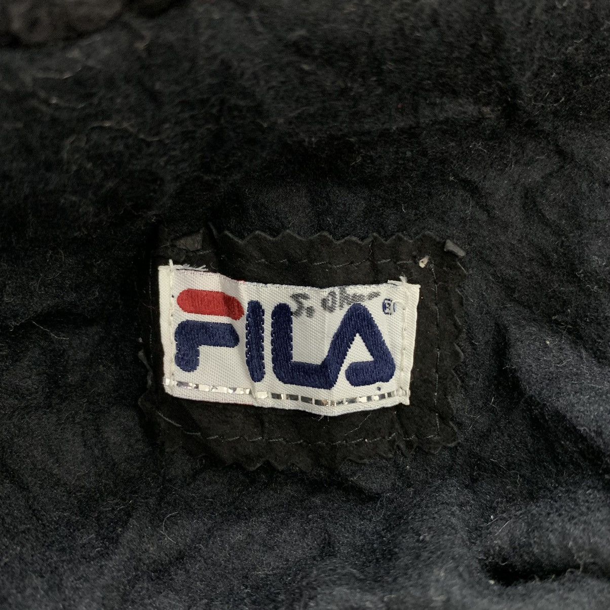 Fila × Leather × Vintage Vintage FILA Curdory Velvet Button Up Hooded Leather Black Size US L / EU 52-54 / 3 - 6 Thumbnail
