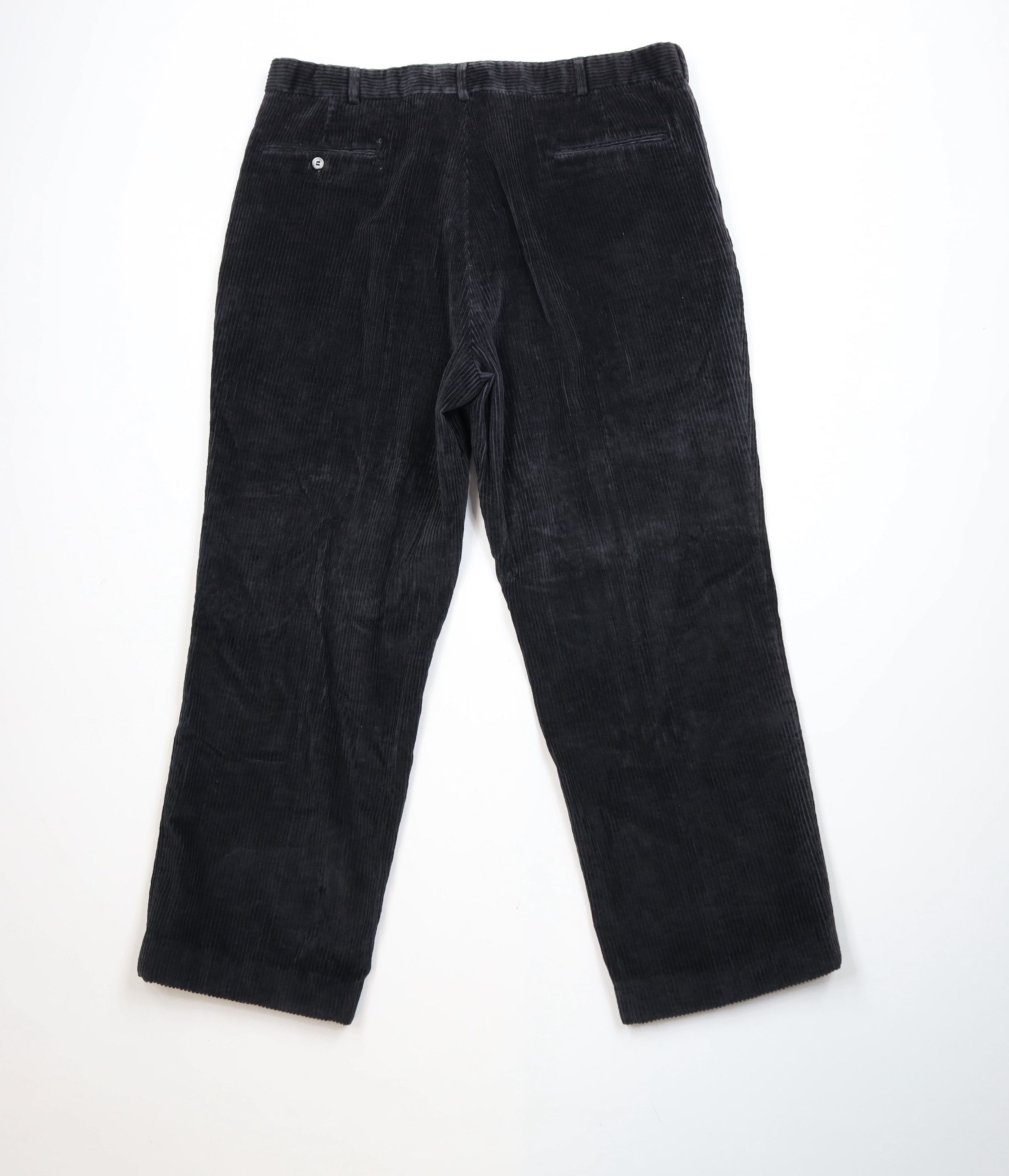 Lands' End Vintage 90s Lands End Corduroy Wide Leg Chino Pants Black Size US 38 / EU 54 - 9 Thumbnail