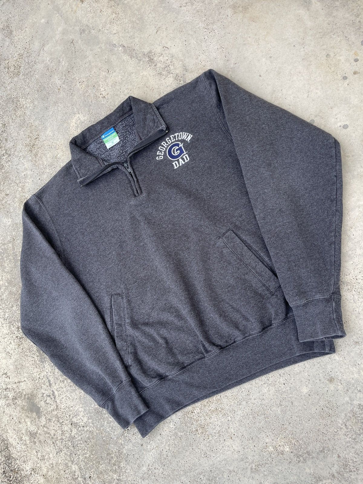 Champion Champion Georgetown College Half Zipper Sweater Size US L / EU 52-54 / 3 - 2 Thumbnail