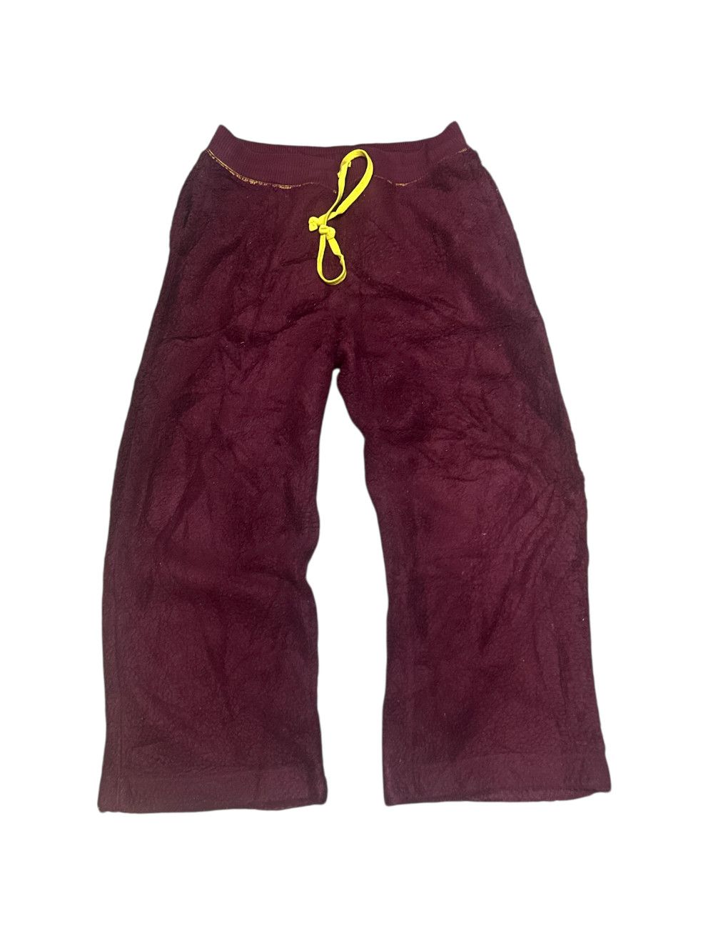 JW Anderson burgundy fleece balloon/baggy pant