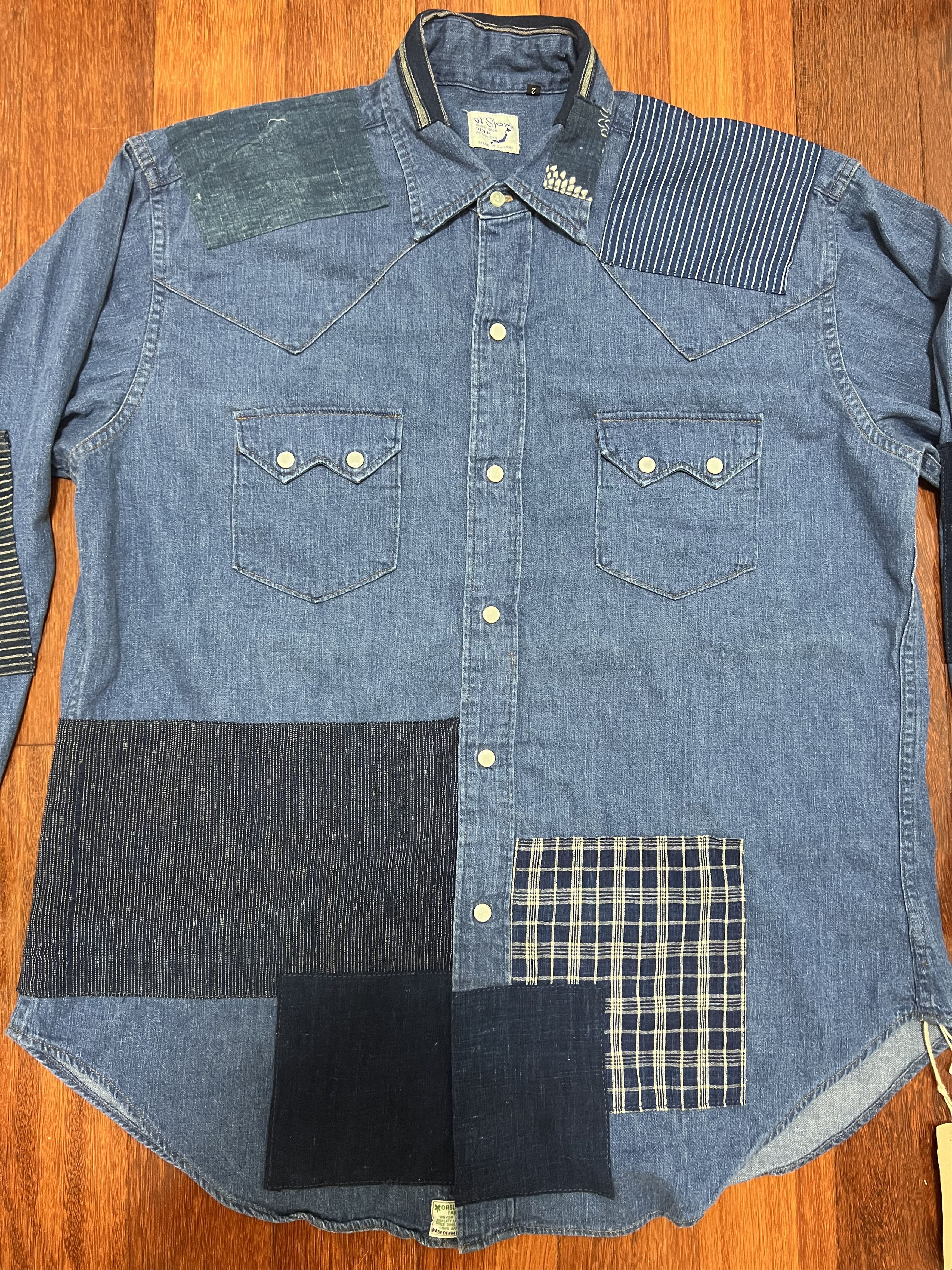 Orslow 💚 1/100 Canoe Club X Orslow Boro Western Shirt Indigo NEW Size US M / EU 48-50 / 2 - 4 Thumbnail