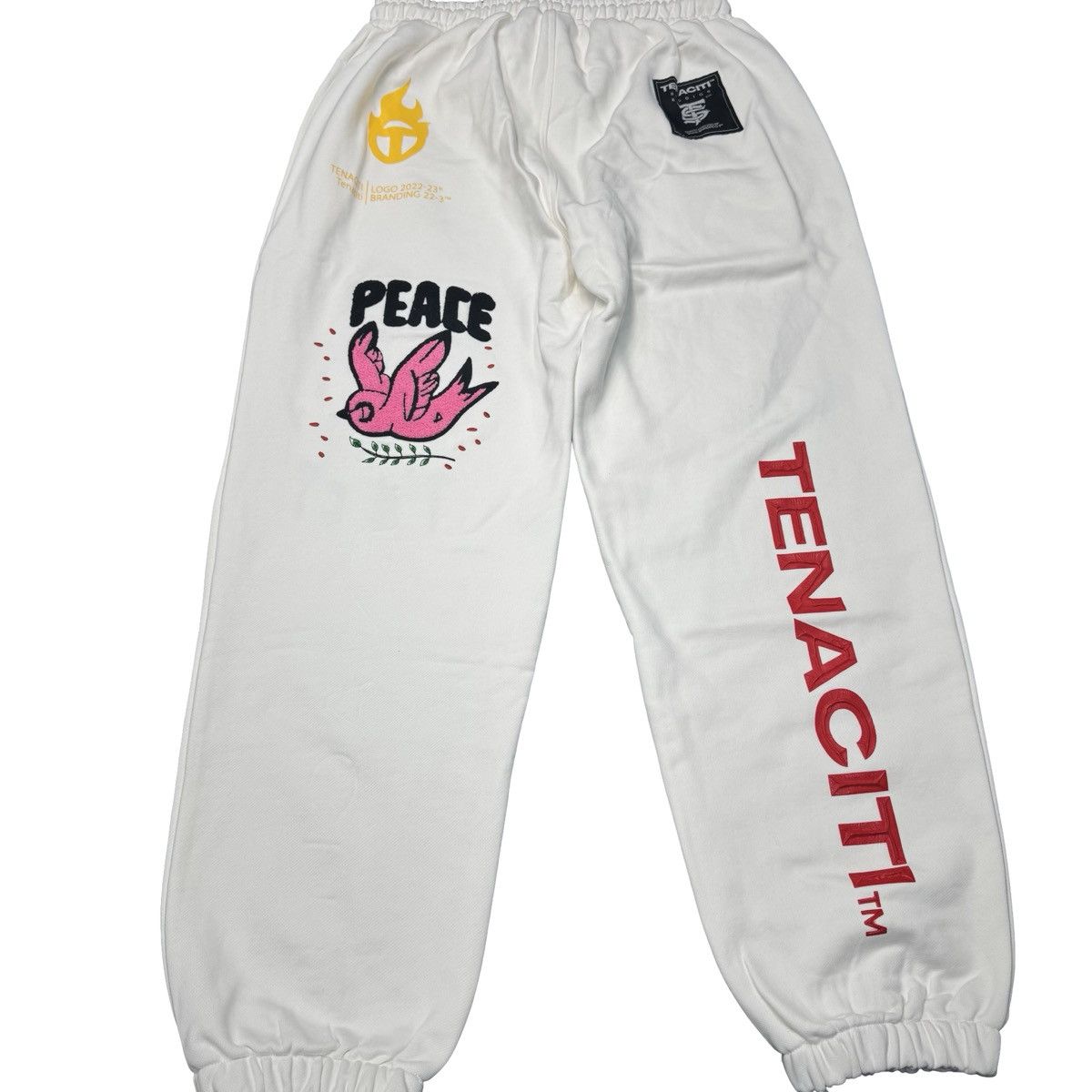 Other TENACITY White Graphic Sweatpants 2XLLeather Embroidery Rare Size US 38 / EU 54 - 6 Thumbnail