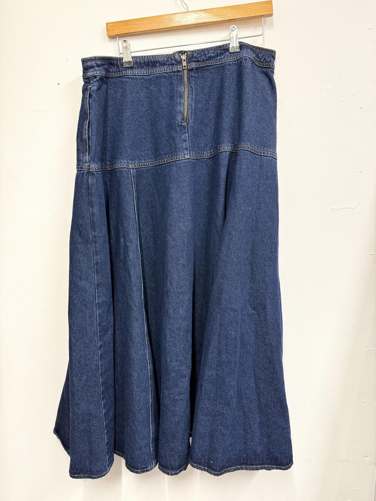 Other Albaray Denim Basque Midi Skirt UK 12 US 8 Size 30" / US 8 / IT 44 - 1 Thumbnail