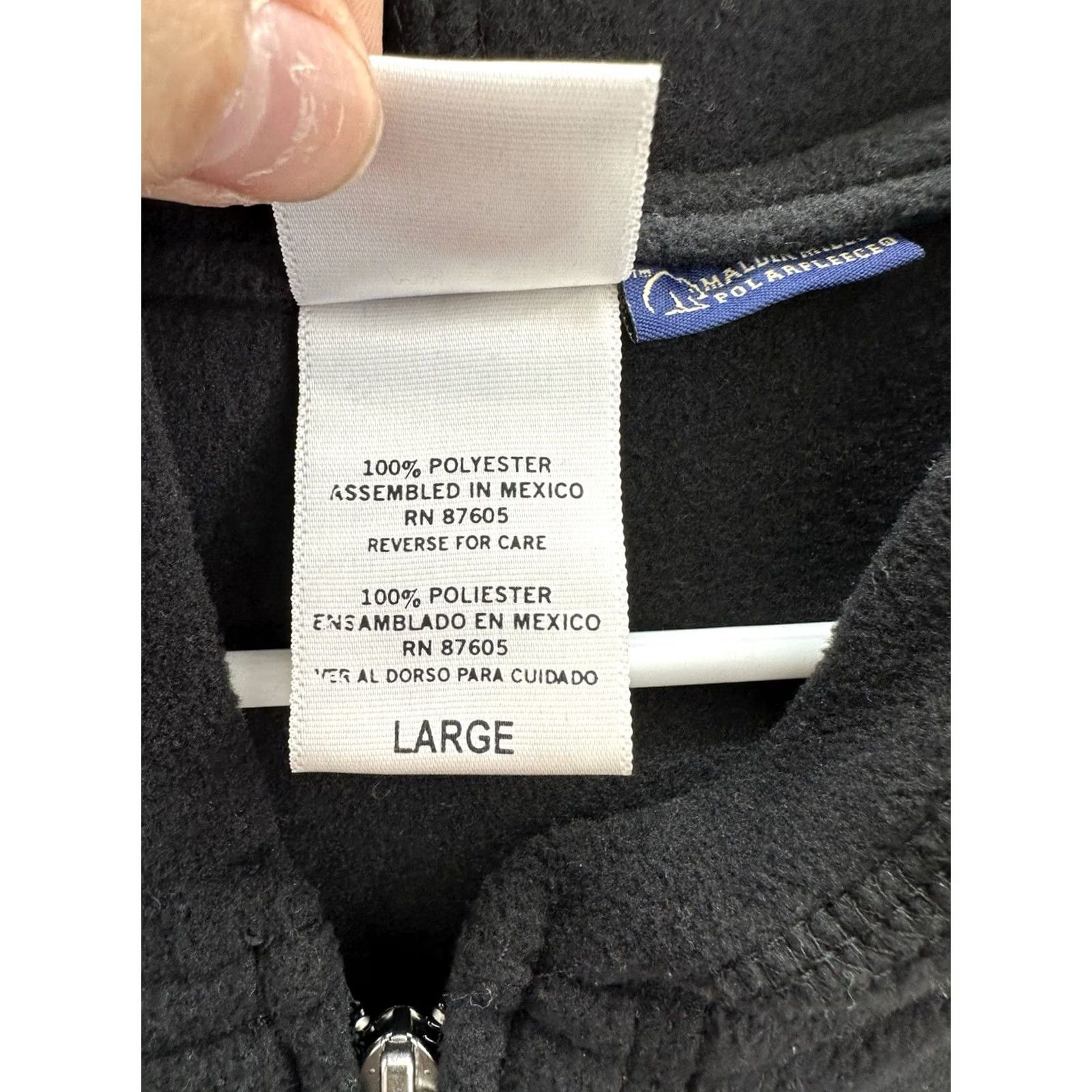 Avia Avia Jacket Womens Black Zip Up Hooded Malden Mills Polar Fleece Size Large Long Sleeve Mid-Length Front Zipper Regular Fit 80s 90s Vintage: No Size L / US 10 / IT 46 - 6 Thumbnail