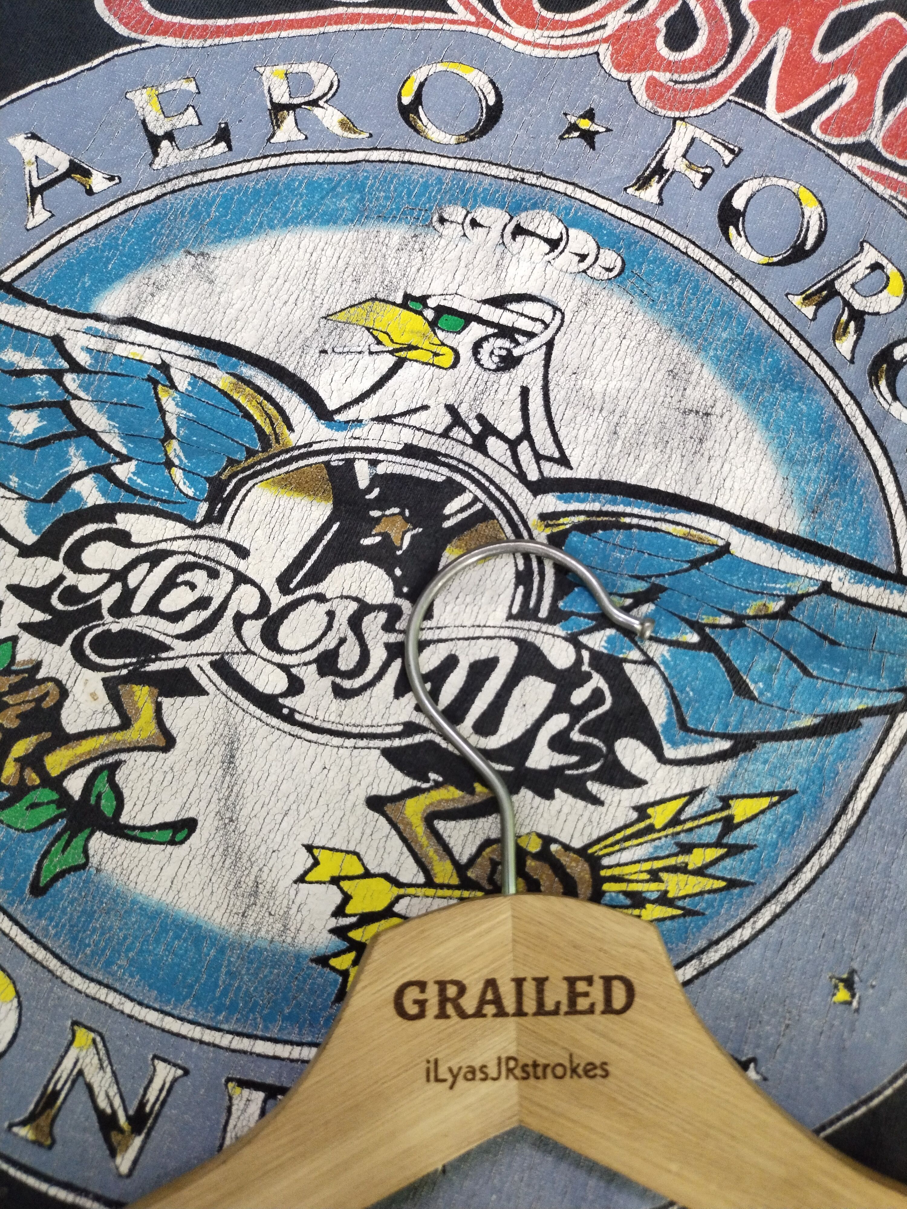 Aerosmith 00's Vintage Aerosmith Aero Force One Distressed Sun Faded Size US M / EU 48-50 / 2 - 17 Thumbnail