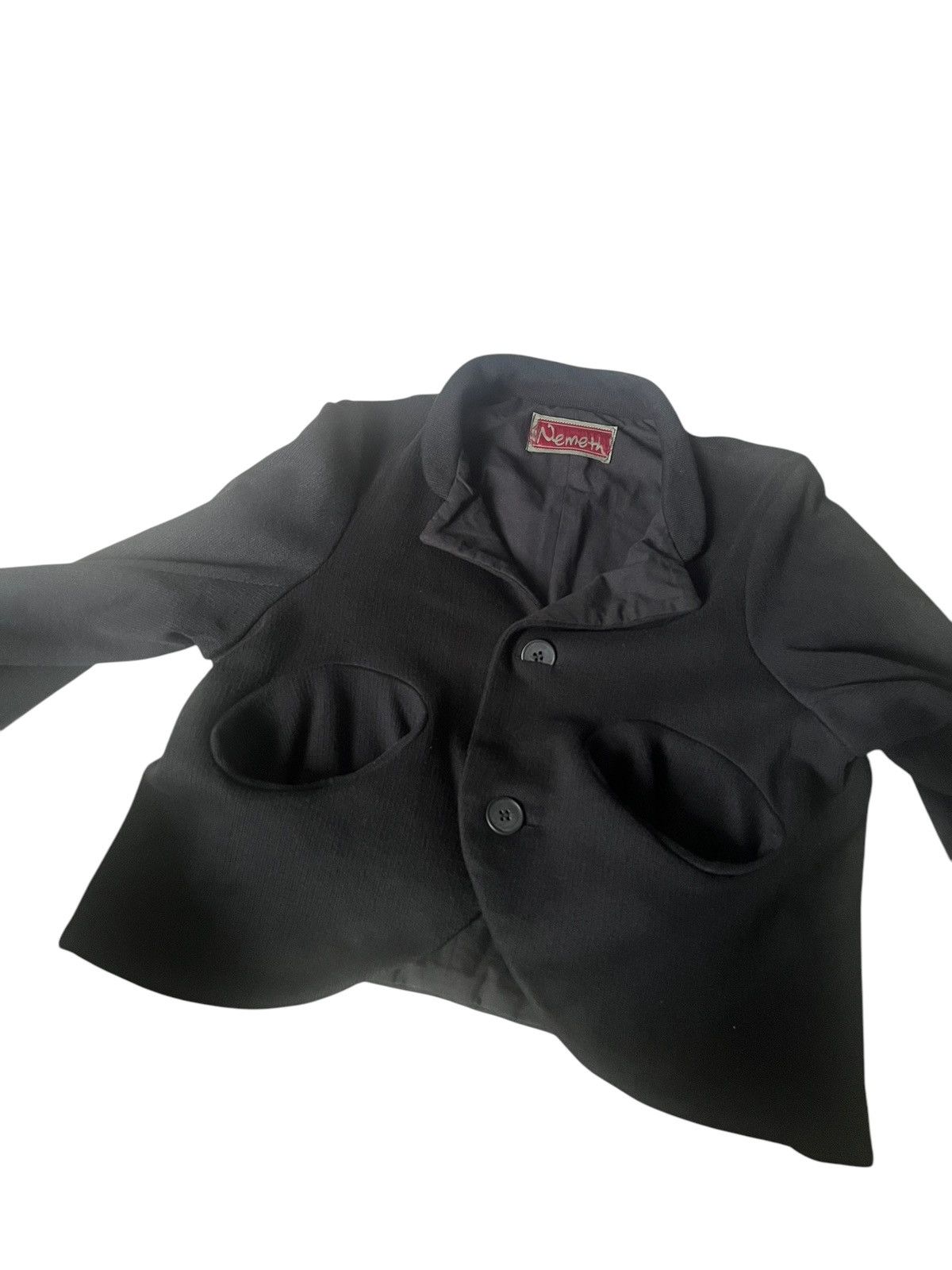 Christopher Nemeth Vintage 1990s Nemeth Unusual Cropped Blazer Jacket Size US M / EU 48-50 / 2 - 12 Thumbnail