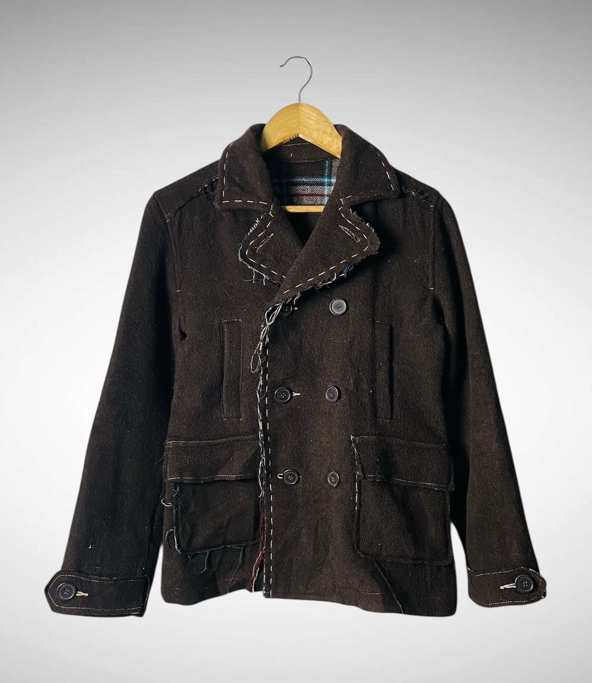 Japanese Brand Kapital Inspire - Nine Ten Plus Double Breasted Wool Jacket Size S / US 4 / IT 40 - 1 Thumbnail