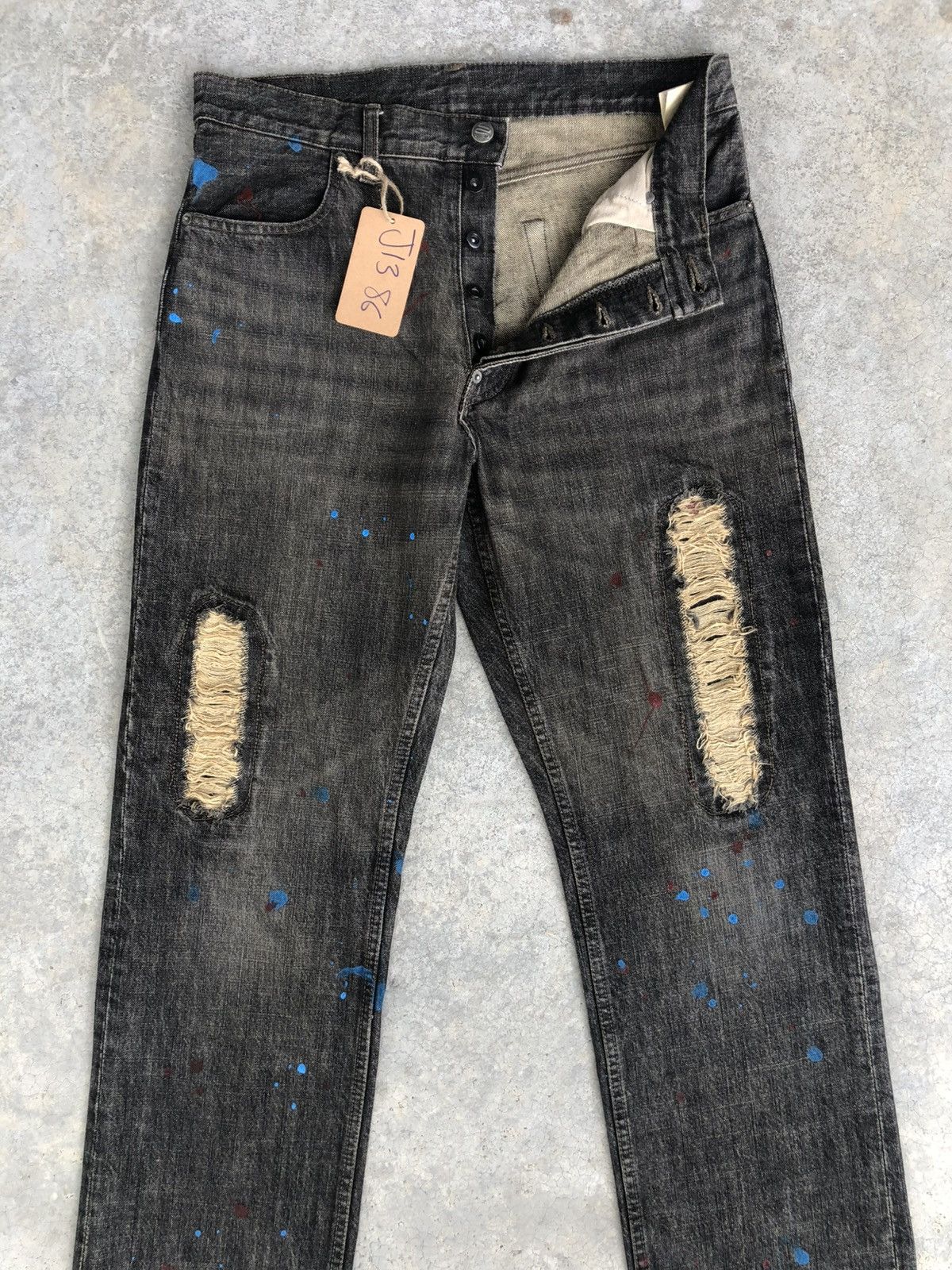 PPFM PPFM Punk Style Distressed Jeans Size US 32 / EU 48 - 3 Thumbnail