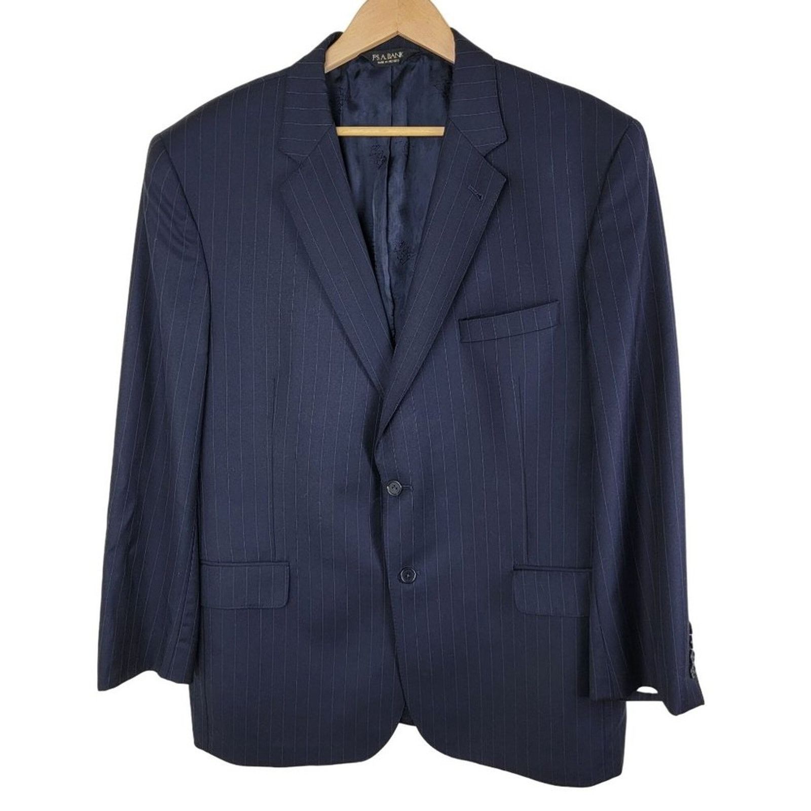 Jos. A. Bank Jos. A Bank Mens Gordon Pinstripes Wool Suit Blazer size 46R Size 46R - 1 Thumbnail