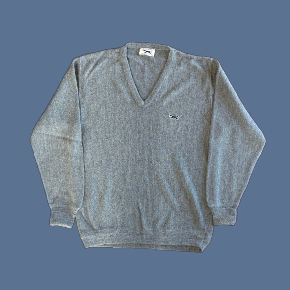 Vintage VINTAGE The Fox JCPenney Pullover Knit Sweater Men L Gray 80s V-Neck Long Sleeve Solid Casual Workwear 70s/80s Size US L / EU 52-54 / 3 - 1 Thumbnail