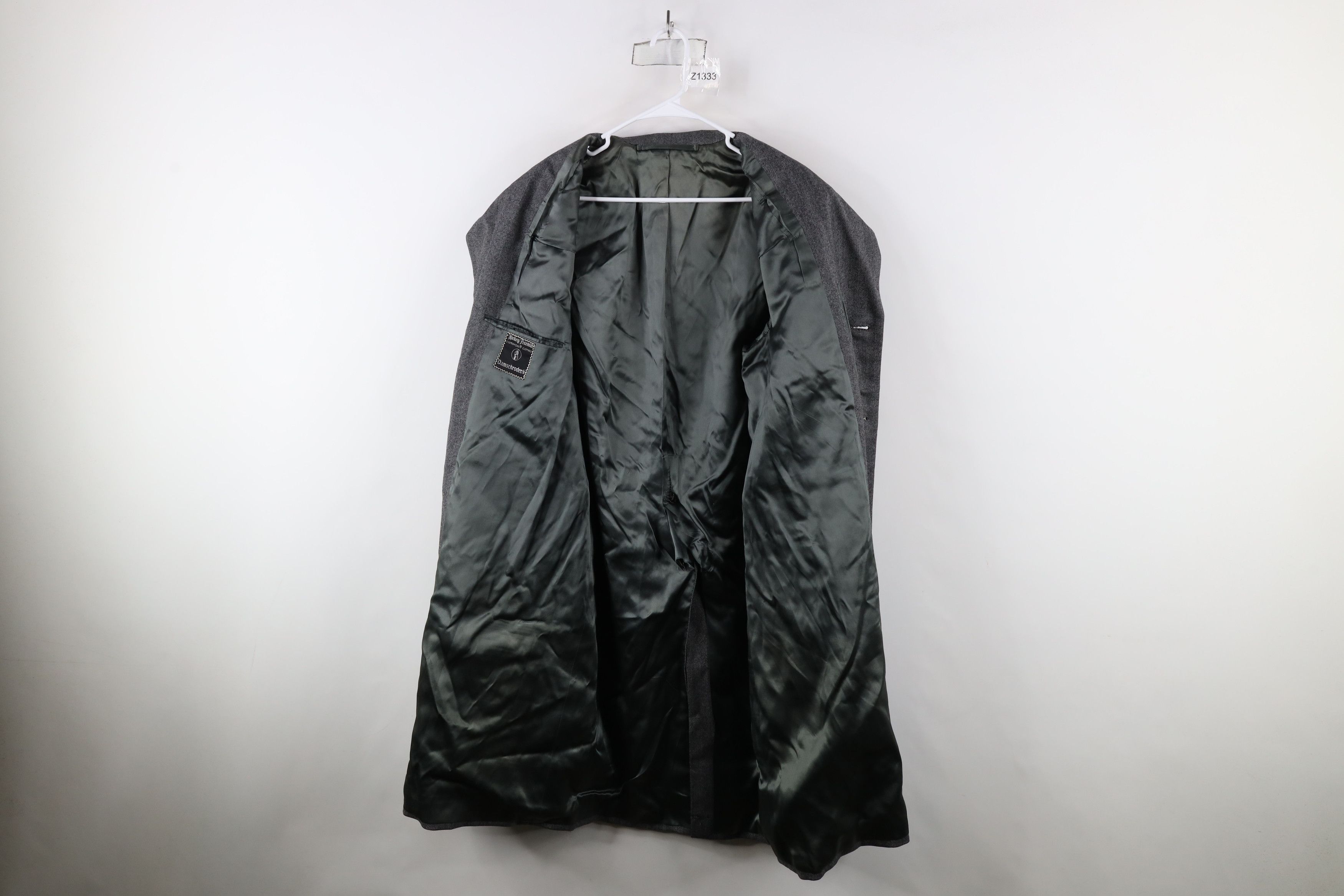 Hickey Freeman × Vintage Vintage 70s Hickey Freeman Overcoat Jacket Gray USA Size US XXL / EU 58 / 5 - 9 Thumbnail
