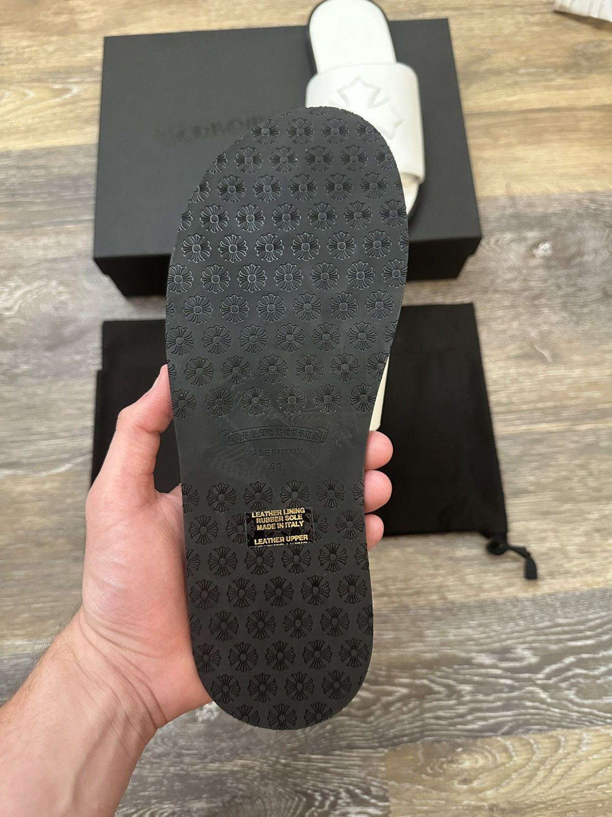 Chrome Hearts Chrome Hearts White Cross Slip On Slides Size 41 Size US 8 / EU 41 - 6 Thumbnail