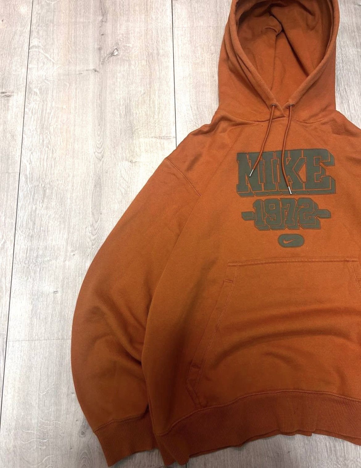 Nike × Vintage 00s Vintage Nike 3D Big Logo Oversized Hoodie Rare Size US XL / EU 56 / 4 - 4 Thumbnail