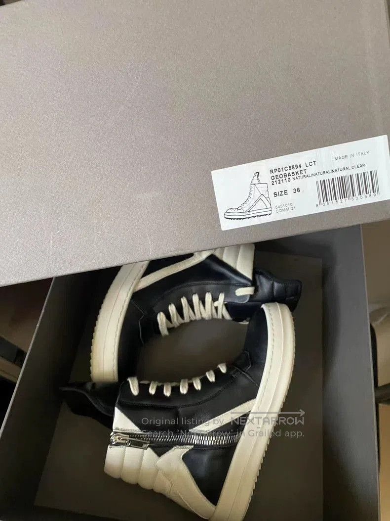 Rick Owens Rick Owens Black Leather High Top Sneakers. Size US 6 / IT 36 - 7 Thumbnail