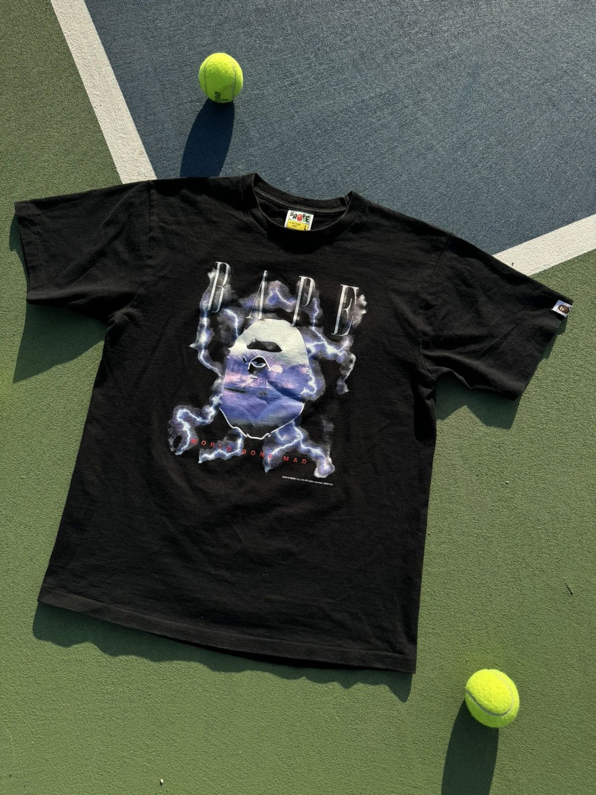 Bape Lightning Tee Black