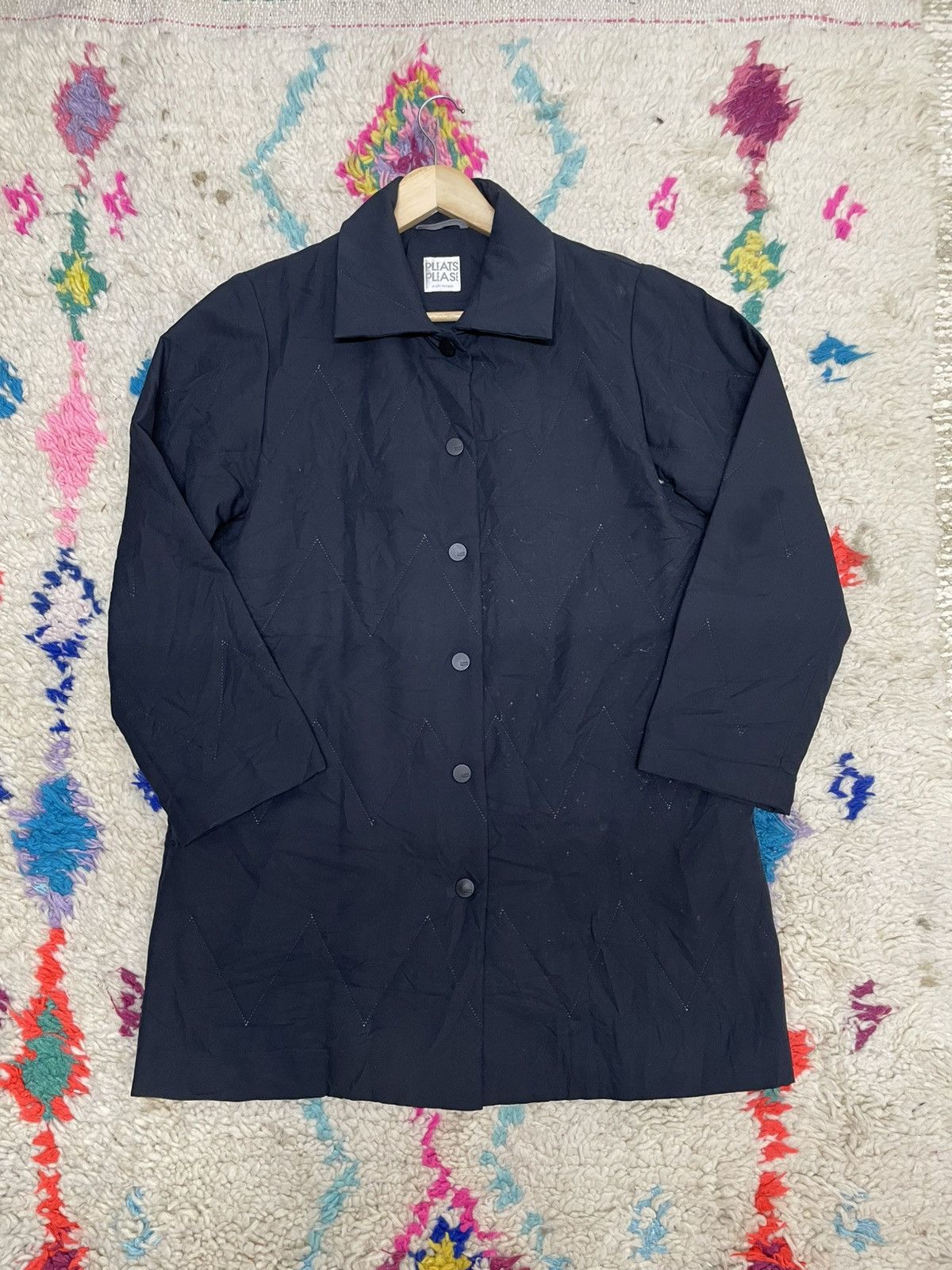 Pleats Please Issey Miyake Vintage Pleats Please Issey Miyake Button Down Coat Jacket Size US M / EU 48-50 / 2 - 12 Thumbnail