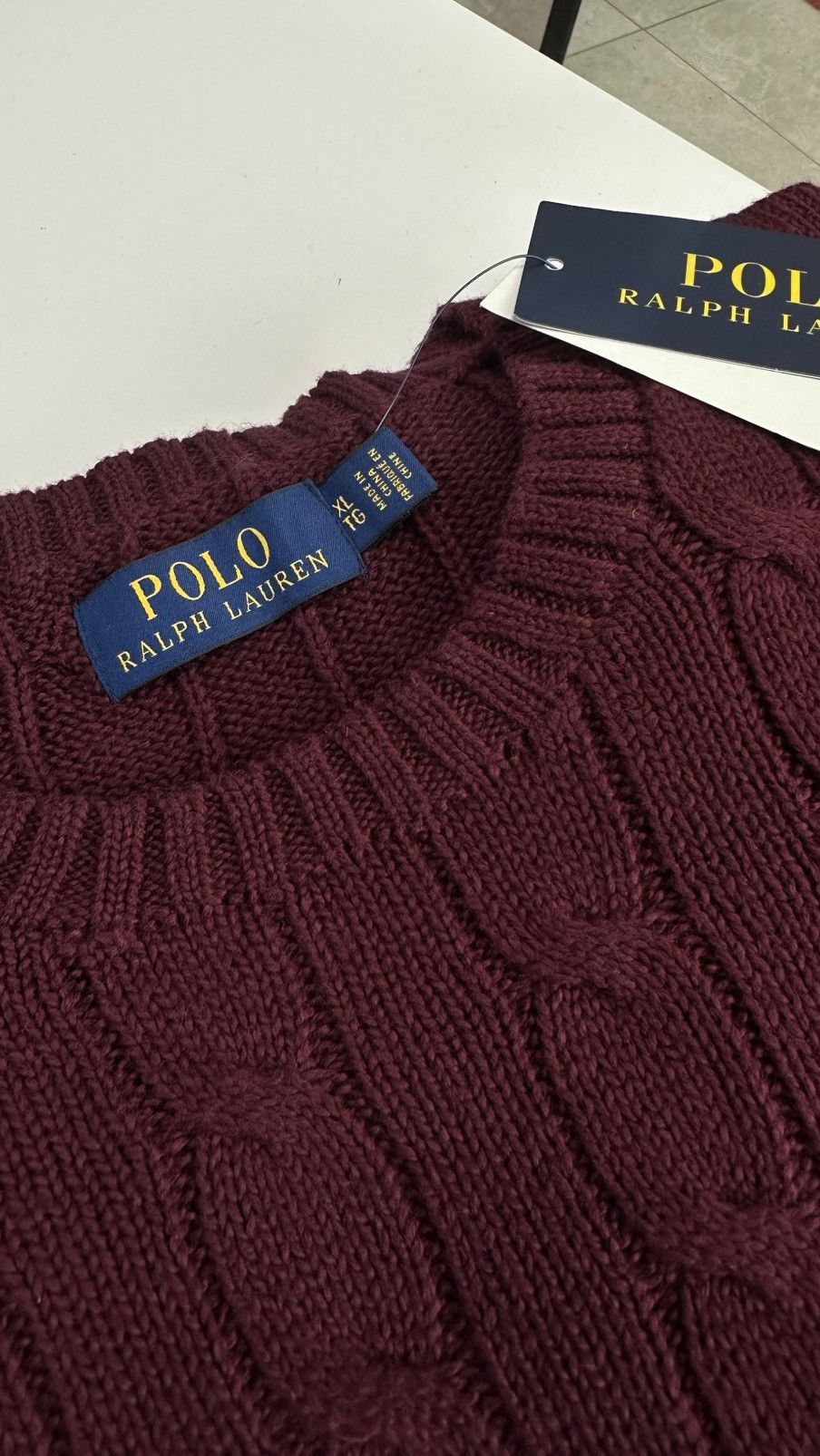 Polo Ralph Lauren Polo Ralph Lauren Cable-Knit Cotton Jumper Size US XL / EU 56 / 4 - 2 Thumbnail