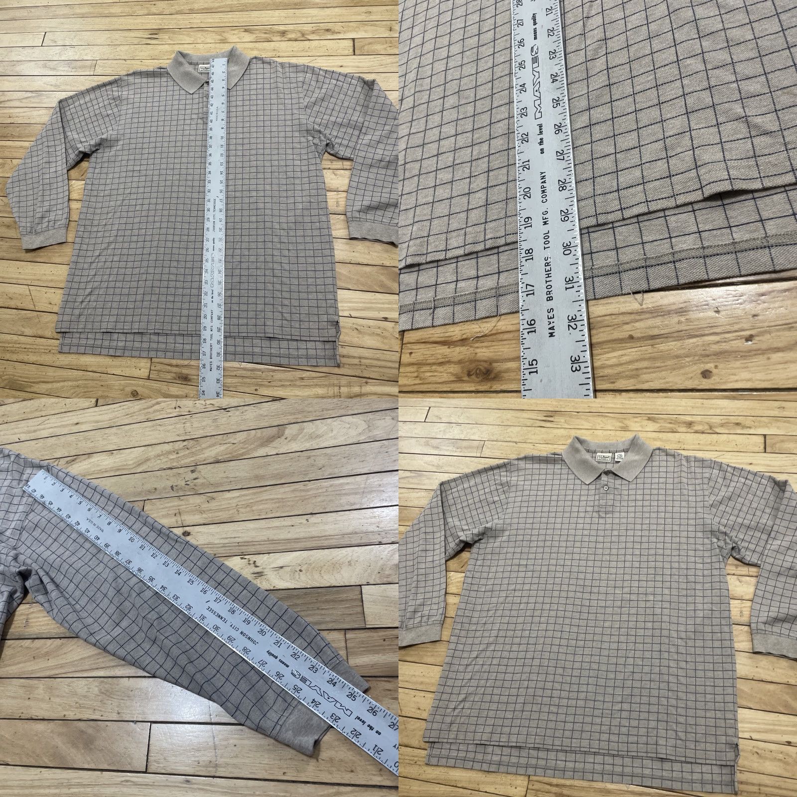 Vintage VINTAGE LL Bean Polo Shirt Men XL Tall Brown Plaid Money XL-Tall XLT Rugby Sweater Polo Shirt Size US XL / EU 56 / 4 - 8 Thumbnail