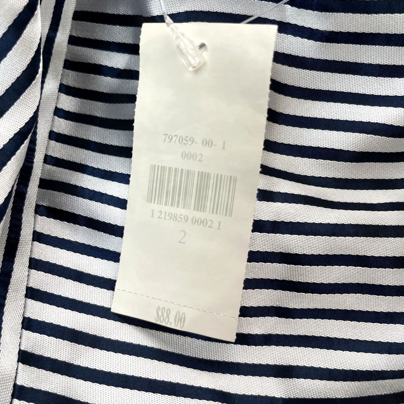 Banana Republic VINTAGE Banana Republic Top Blouse Women Gray Striped One Shoulder Lined Peplum Sleeveless 2 2 Size XS / US 0-2 / IT 36-38 - 4 Thumbnail