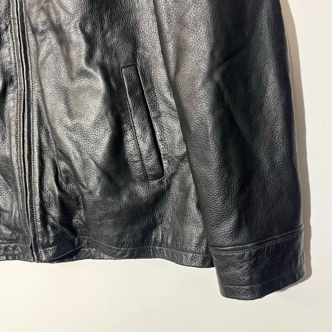 Chaps Chaps Black Leather Jacket Full Zip Men's XL Cop Style 100% Leather Full Zip 1978 Vintage? Size US XL / EU 56 / 4 - 2 Thumbnail