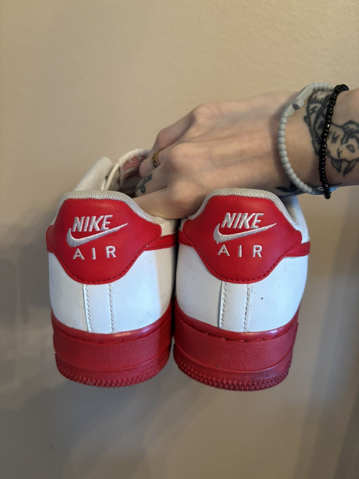 Nike Nike Air Force 1 GS 'White Red Sole' Size US 6.5 / EU 39-40 - 4 Thumbnail