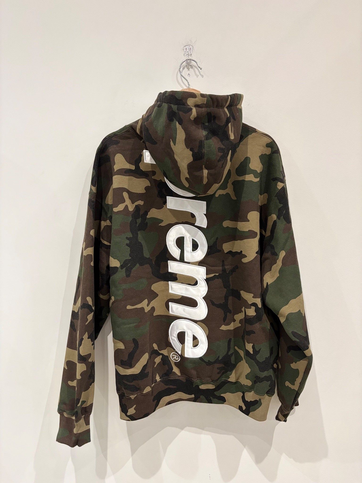 Supreme Supreme Satin Applique Hooded Sweatshirt (SS26) Woodland Cam Size US L / EU 52-54 / 3 - 4 Thumbnail